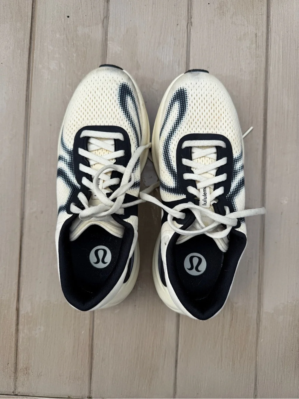 lululemon athletica Cream and Black Athletic Sneakers